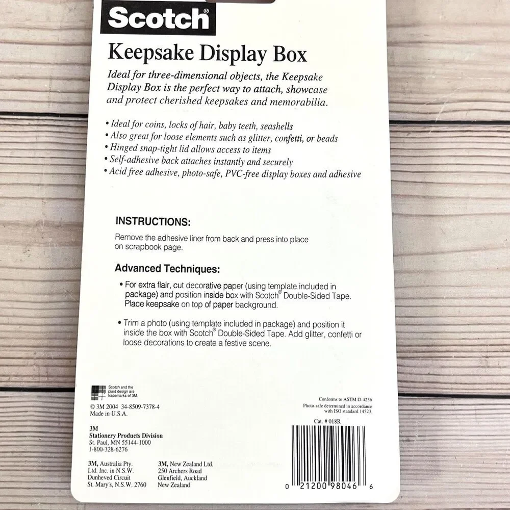 Scotch 3M Keepsake Display Boxes Lot of 12 (6 Packs) Acid Free Clear Scrapbook
